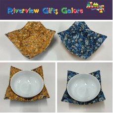 Soup Bowl Cozy - Yellow & Blue Flowers Soup Bowl Cozy - Yellow & Blue Flowers